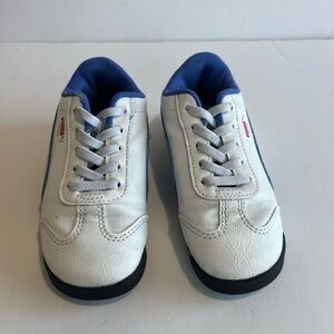 Puma Shoes toddler 9 Sneaker Casual Leather Athletic Classic Youth white/ blue